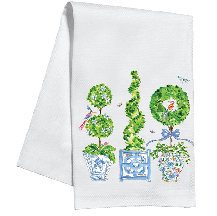 3 Blue Topiary Kitchen Towel