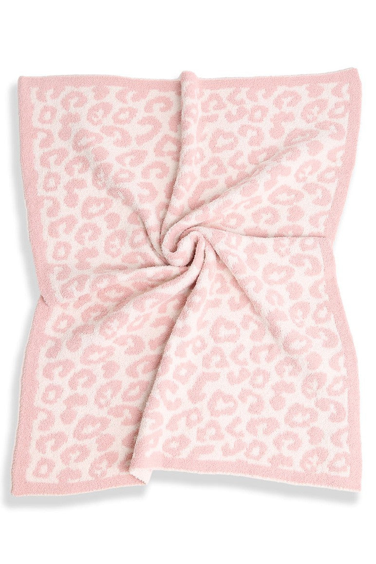Baby Leopard Pink Blanket