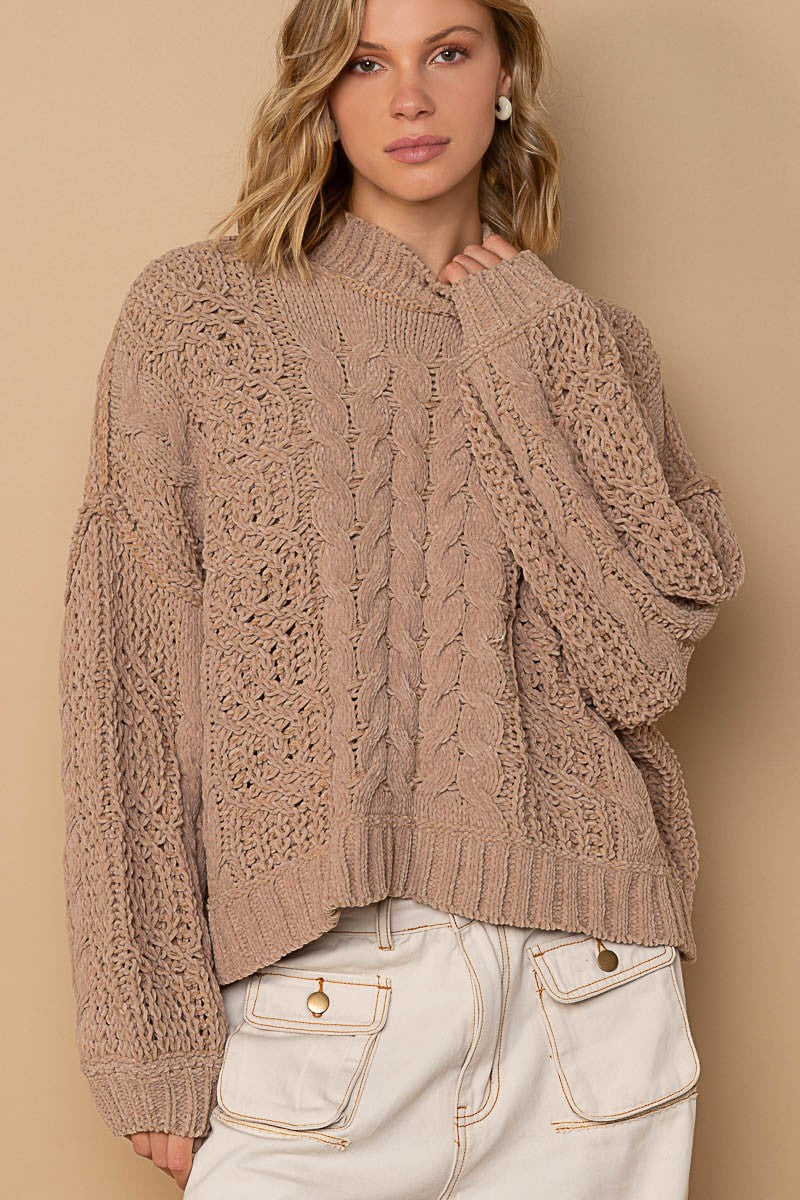 Penny Cable Sweater - Beige
