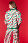 Candy Cane Red/Green Striped Pajama Set