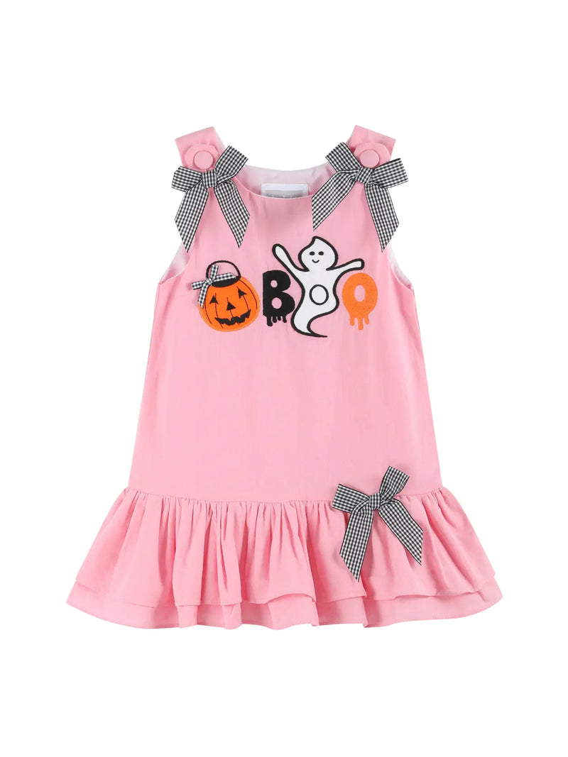 "Boo!" Pink Ruffle Dress