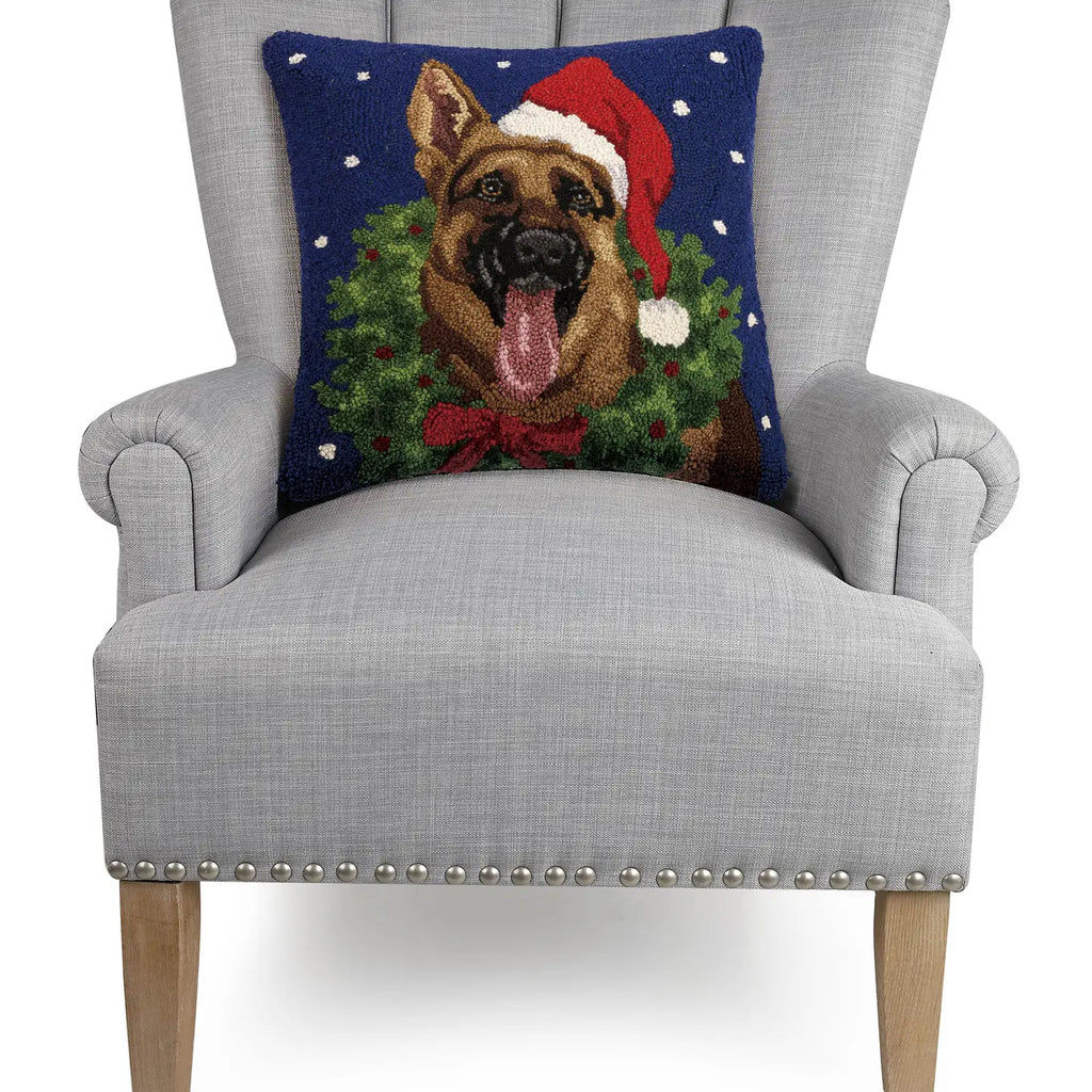 German Shepherd Christmas Hook Pillow