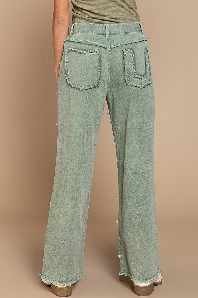 Mother of Pearl Pants - Green
