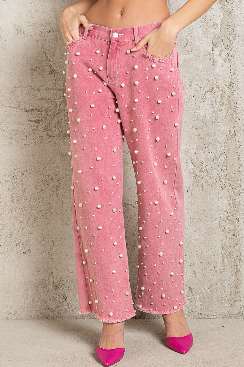 Mother of Pearl Pants - Rose