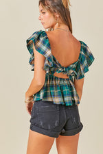Linsay Top - Plaid
