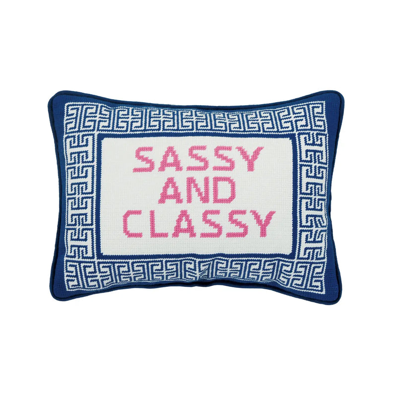 Sassy & Classy Needlepoint Pillow