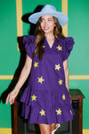 Tailgate Time Dress - Purple