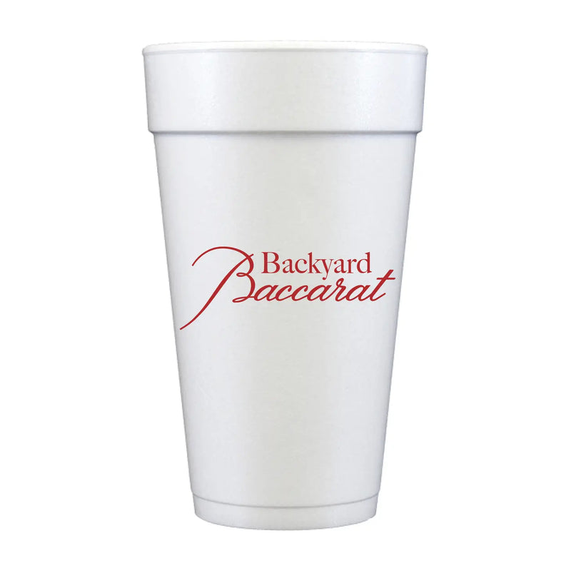 Backyard Baccarat Styrofoam Cups