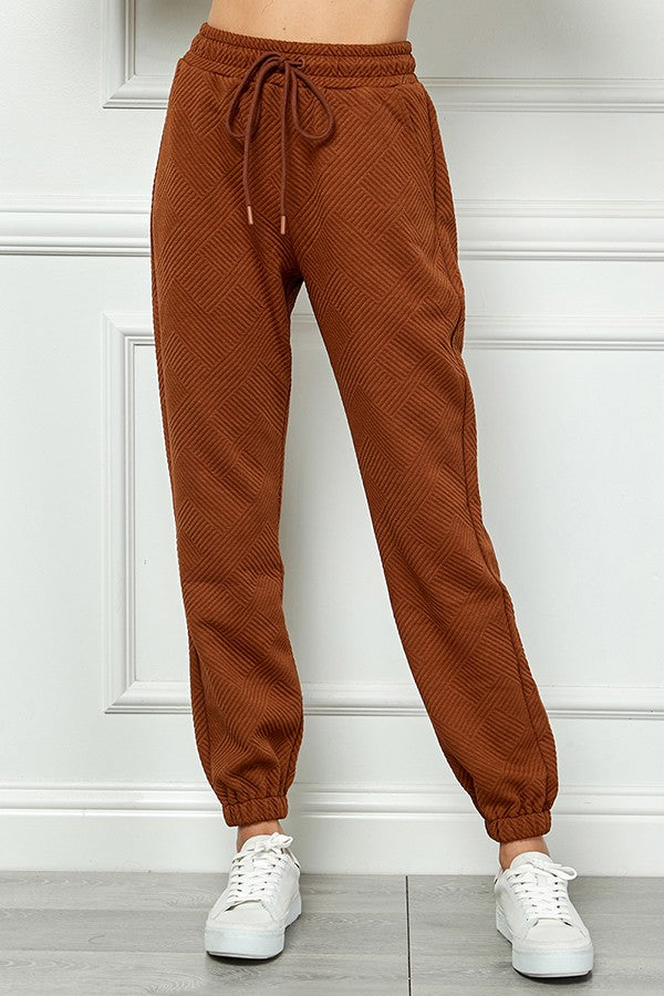 Cozy Casual Pants - Rust