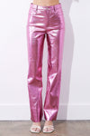 Metallic Pants - Pink