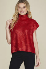 Metallic Red Sweater