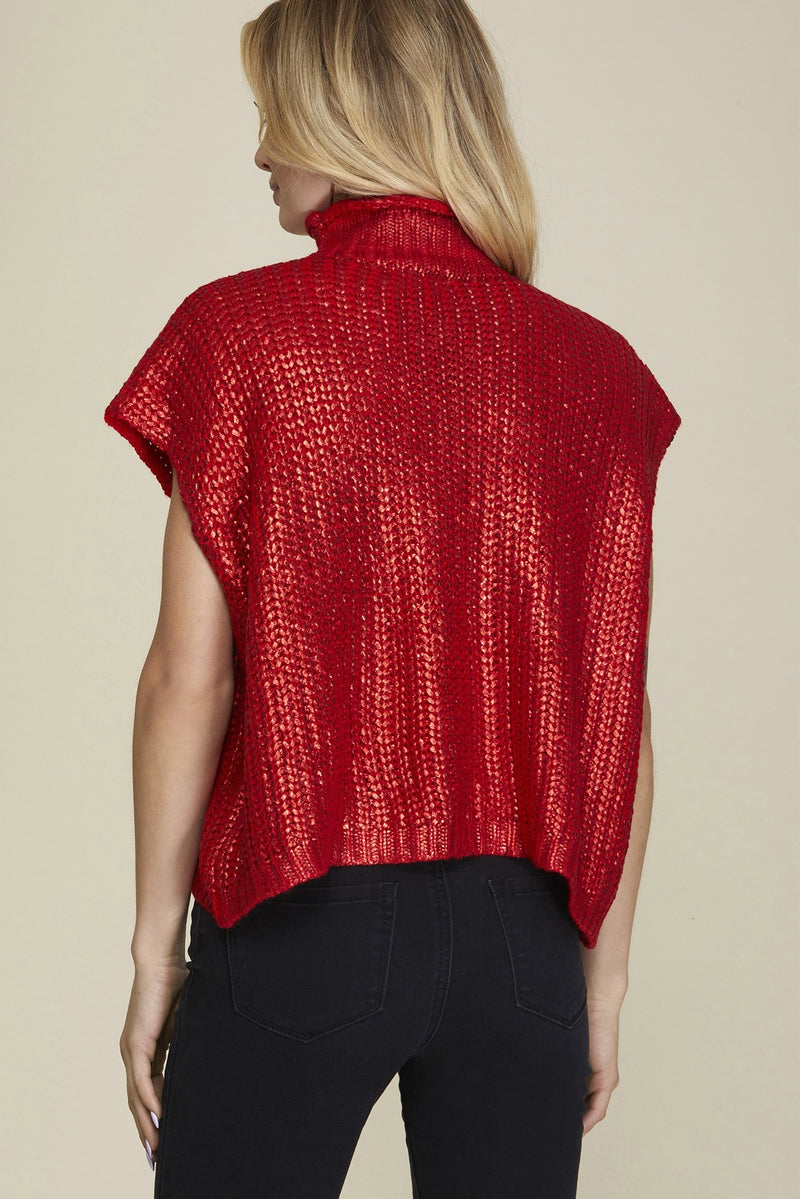 Metallic Red Sweater