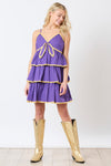 Kylie Dress - Purple/Gold