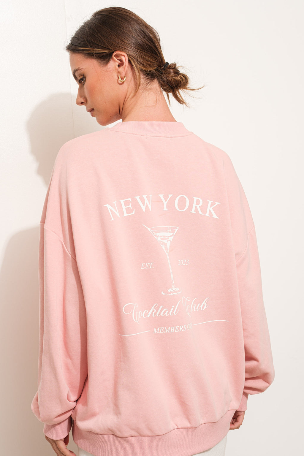 Cocktail Club Crewneck - Pink