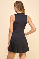 Pleated Tennis Dress - Black