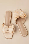 Bow Raffia Sandals