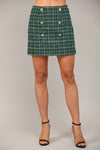 Kylie Tweed Skirt - Green