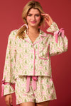 Christmas Trees Satin Pajama Set