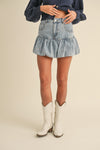 Denim Bubble Skirt