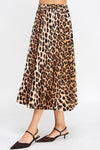 Leopard Bubble Midi Skirt