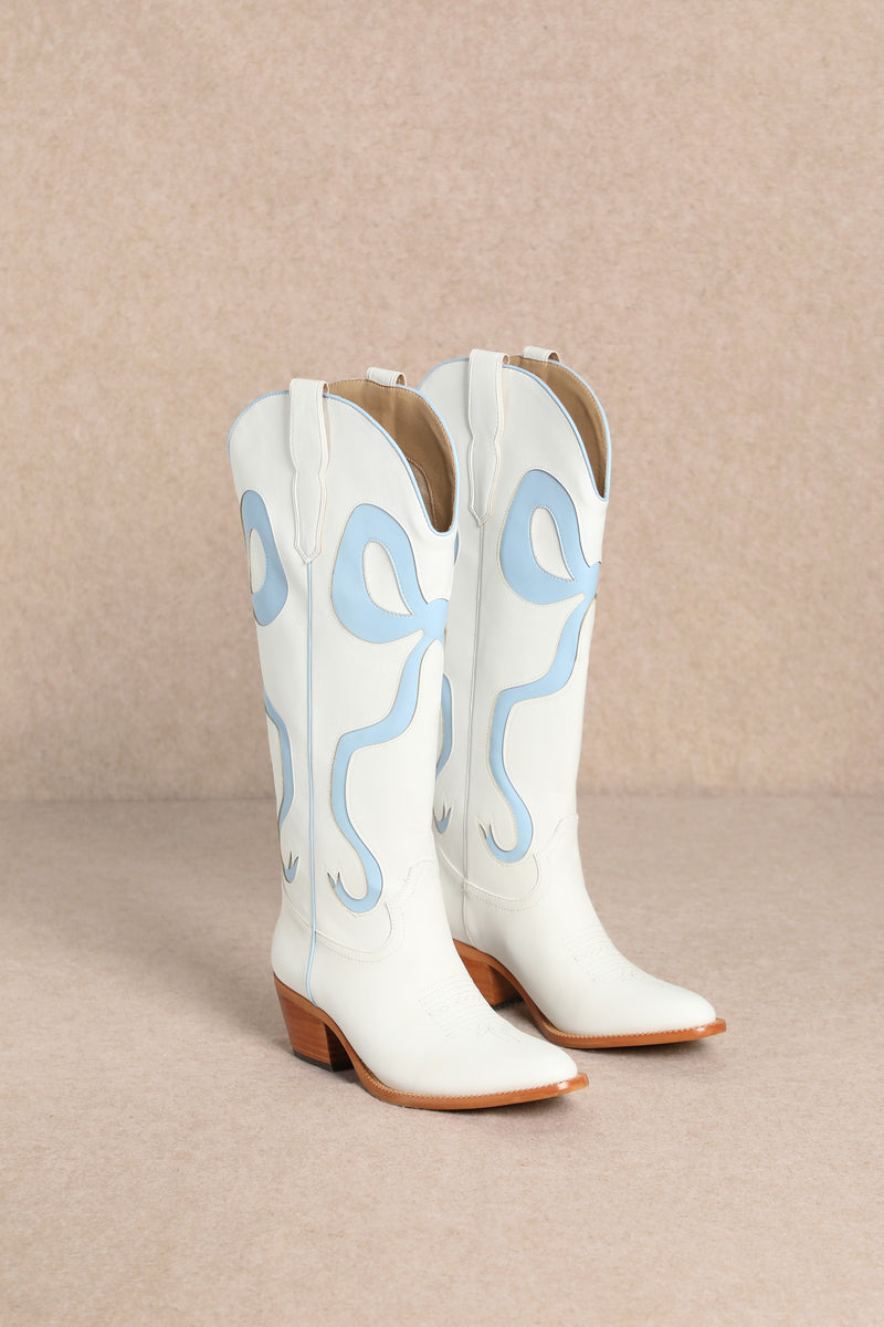 Blue Bow Cowgirl Boots