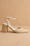 Wicker Pointed Toe Heels