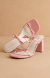 Pink Bow Strap Heels