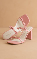 Pink Bow Strap Heels