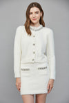 Rhinestone Fuzzy Cardigan