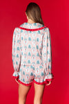 Red Striped Nutcracker & Tree Pajama Set