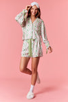 Christmas Trees Pink Pajama Set