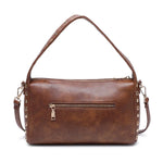 Brown Leather Grommet Purse