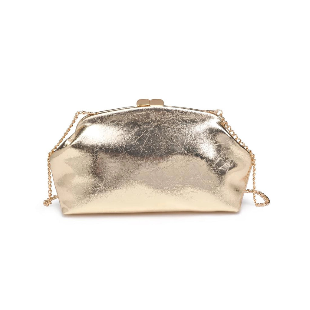 Gold Leather Clutch