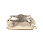 Gold Leather Clutch