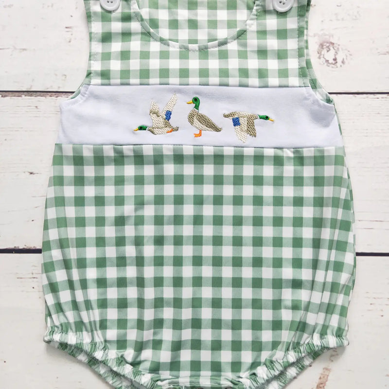 Ducks Green Gingham Bubble