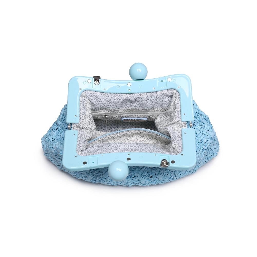 Woven Large Clutch - Aqua