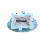 Woven Large Clutch - Aqua