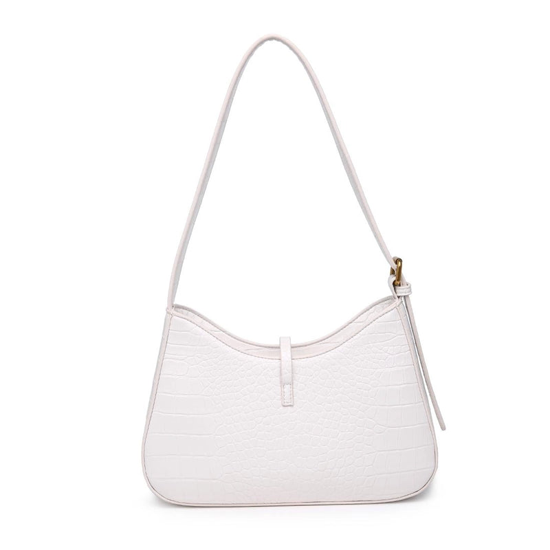Crocodile Vegan Leather Bag - Oatmilk