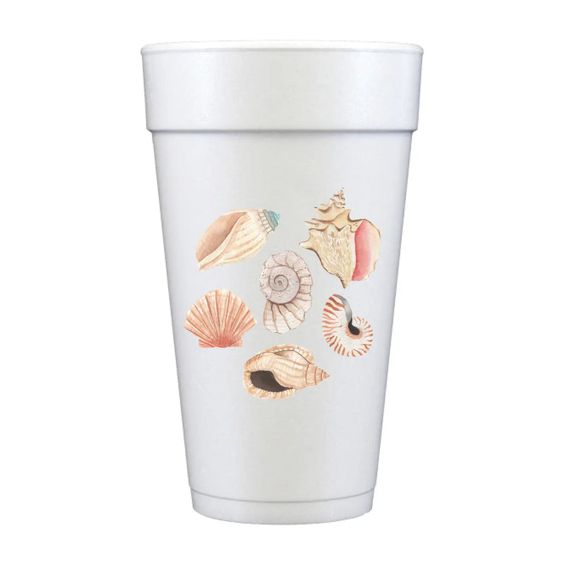 Seashell Styrofoam Cups