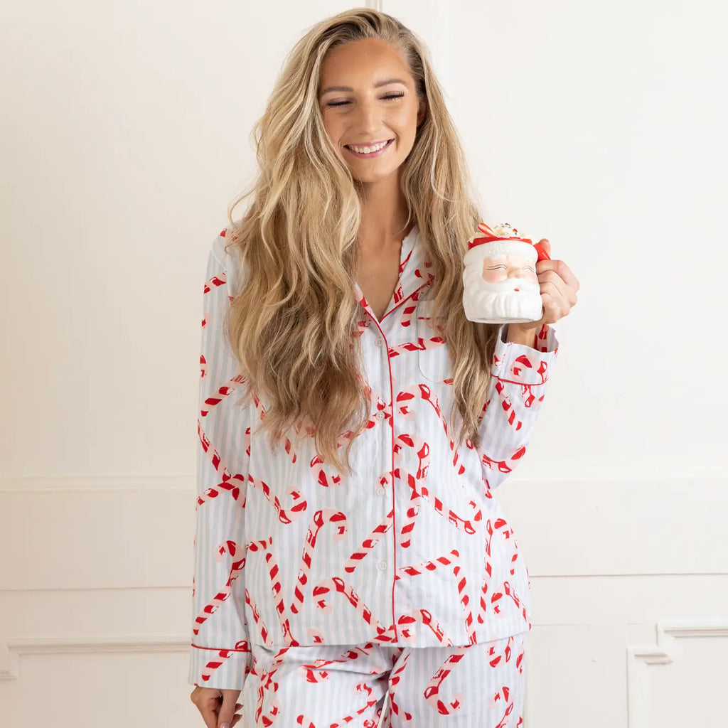 Candy Cane Striped Pajama Set