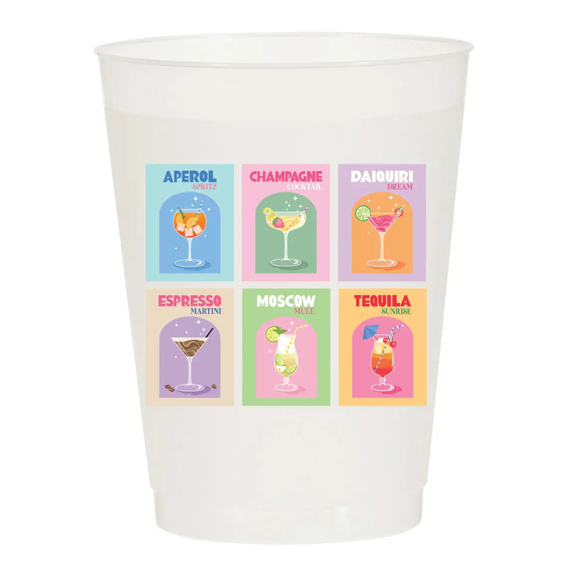 Cocktail Collage Reusable Cups