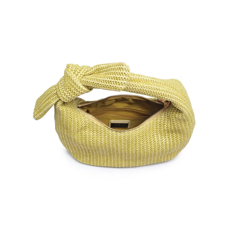 Lime Wicker Handbag