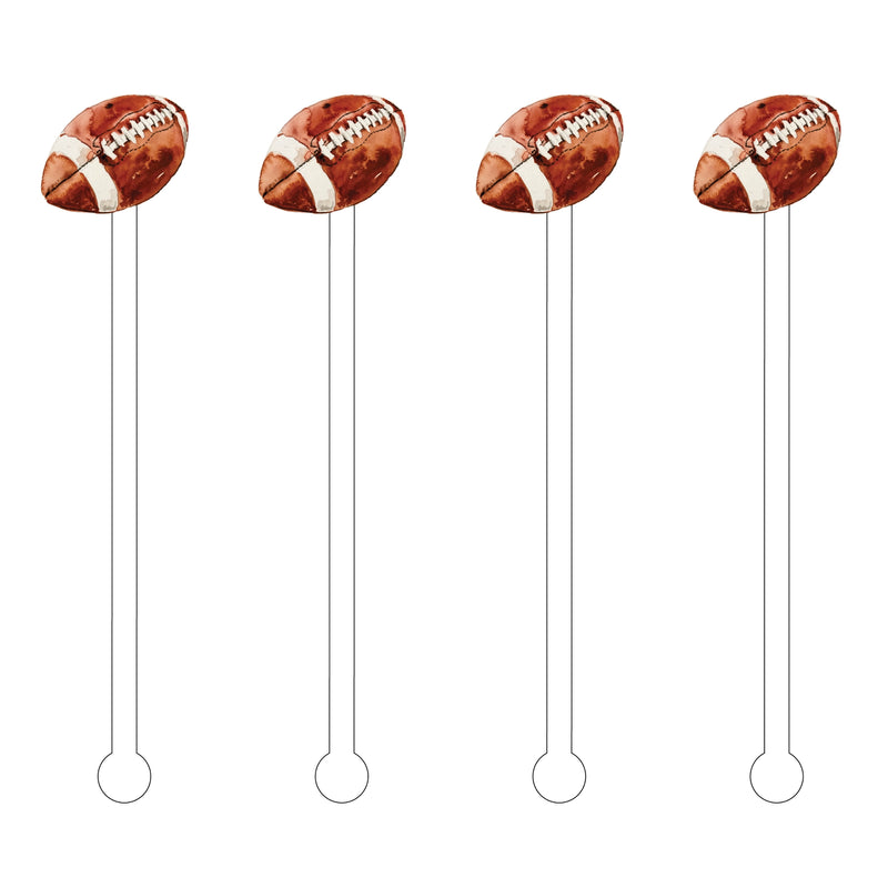 Football Acrylic Stir Sticks