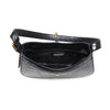 Crocodile Vegan Leather Bag - Black