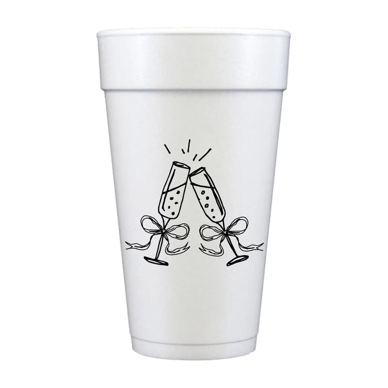 Champagne Toast Styrofoam Cups