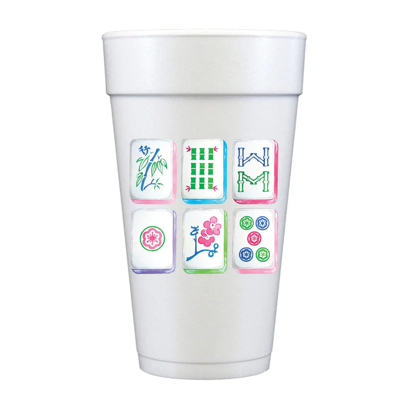 Mahjong Tiles Styrofoam Cups