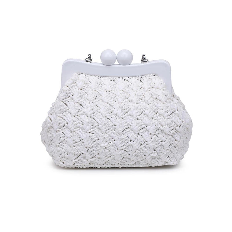 Woven Large Clutch - White
