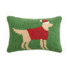 Golden Retriever Santa Hook Pillow