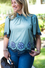 Harper Top - Teal