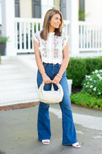 Floral Flare Sweater - Pink